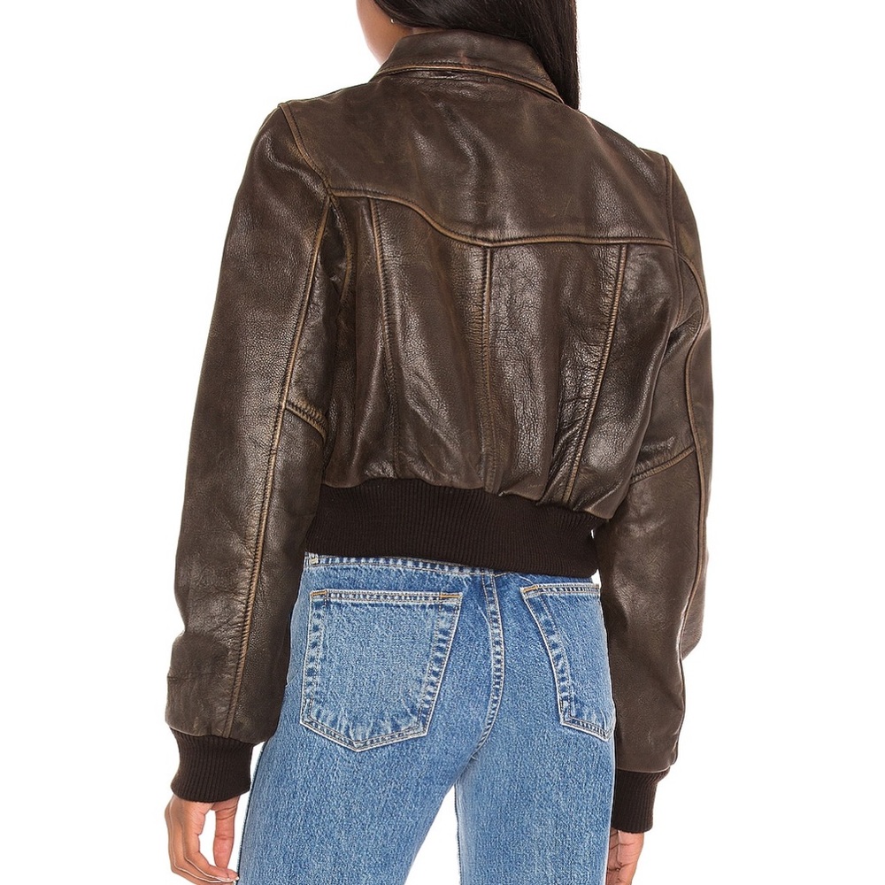Understated Leather Spirit Bomber Jacket - Picture 3 of 4
